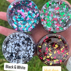 Variety Mouse heads glitter gel