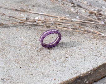 Handmade beaded ring - woven ring - made with love and passion