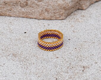 Handmade beaded ring