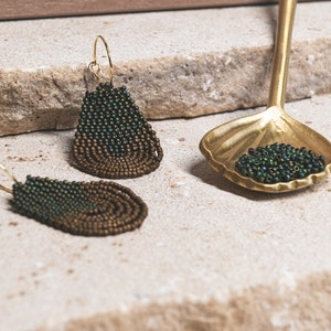 Handmade jewelry - miyuki beads earring - seed beads