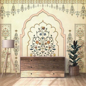 Rajasthani Jharokha Arches Wallpaper Mural for Home Decor, Luxury ...