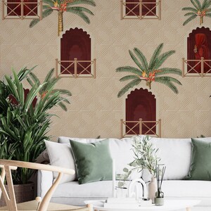 Rajasthani Cultural Heritage Wallpaper Mural | Indian Jharokha Wall ...