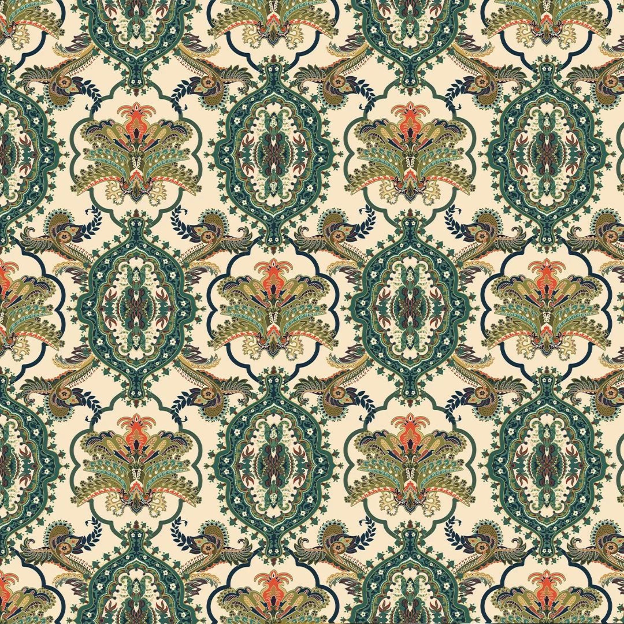 Abstract Seamless Floral Motif Victorian Wallpaper, Victorian Abstract ...
