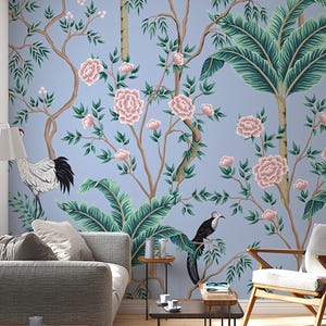 Indian Floral Jharokha Stripes Wallpaper Mural for Home Decor ...