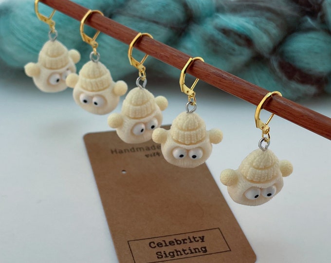 Sheeps in hats! - Set 1 - Stitch Markers for Knitting and Crochet!