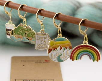 The Camping Set! - 5 Stitch Markers for Knitting and Crochet!