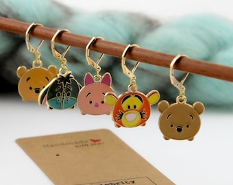 Familiar Friends, kawaii version! - 5 Stitch Markers for Knitting and Crochet!