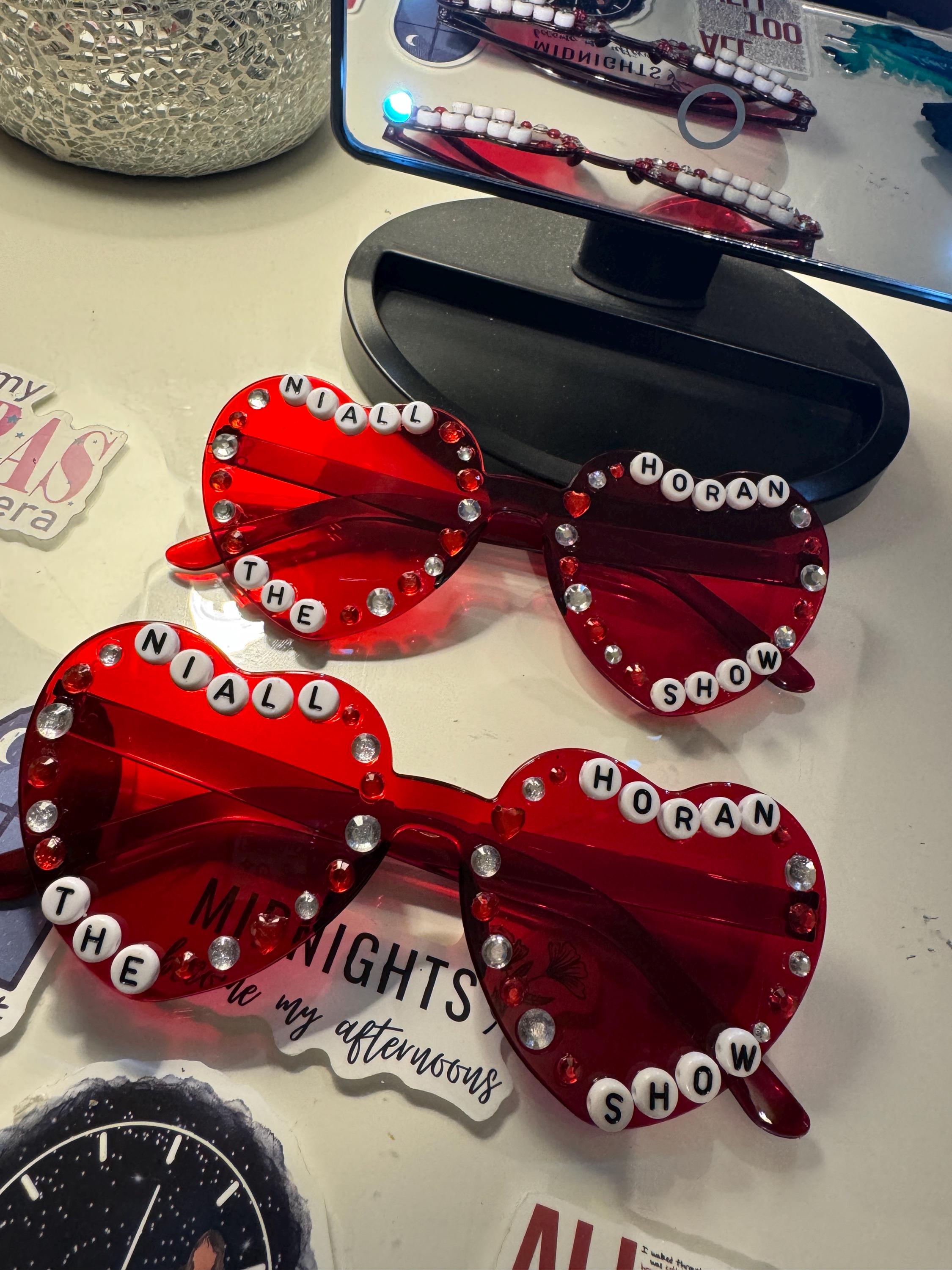 Niall Horan Hand Decorated Love Heart Glasses - Etsy, image size:2250x3000