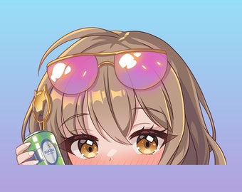 Summer Anis Sparkling Summer Window Holo Peeker 6&quot; Car Decal Sticker | Goddess of Victory: Nikke