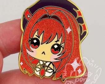 Rapi Red Hood Chibi Glitter Metal Gold Enamel Pin 1.5in | Goddess of Victory: Nikke
