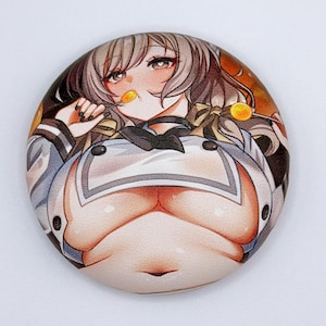 Bready Squishy Leather  Badge Pin 58mm | Goddess of Victory: Nikke