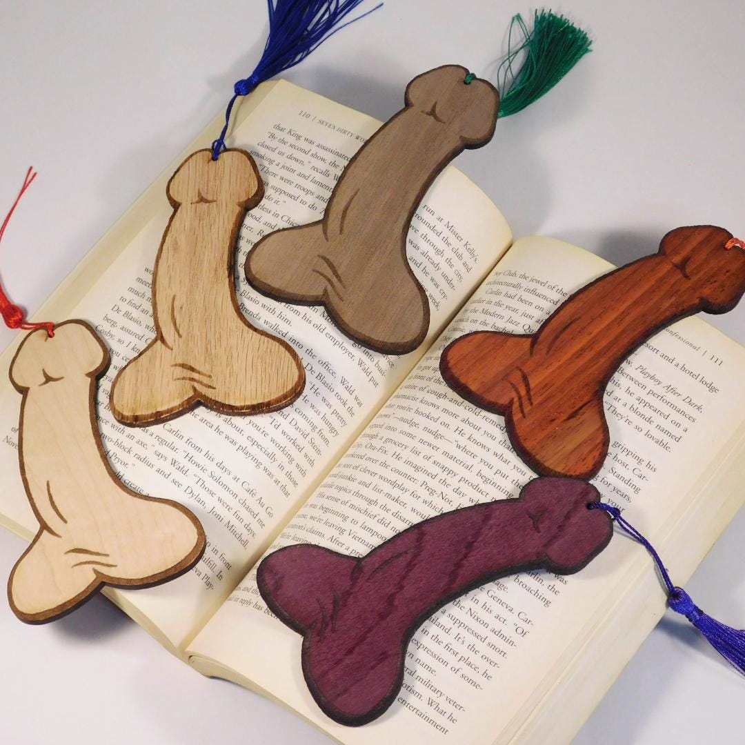 Funny Rude Offensive Lesezeichen „Cock Maßnahme“ – Magnetisch, Beidseitig Bedruckt, 45x105 Mm