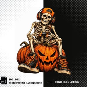 Spooky Skeleton Gaming Halloween Controller PNG, Halloween Gamer Controller Digitale Download