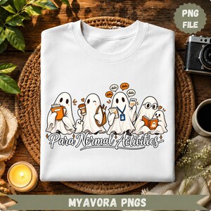 Para Normal Activities PNG, Funny Data Analyst Gift, Cute Ghost Halloween Graphic Art, Spooky Office