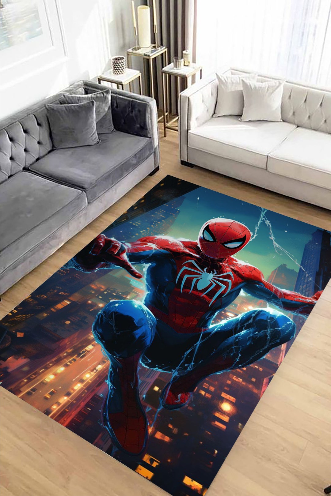 Spiderman Rug Cartoon Rug Boyroom Rug Children Rugs Gift - Etsy