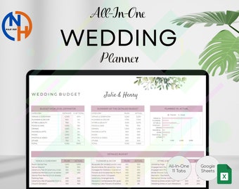 Wedding Planner Spreadsheet, Budget, Checklist (Digital Download)