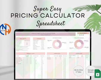 Pricing Calculator Spreadsheet, Small Business Price Guide (Digital Download)