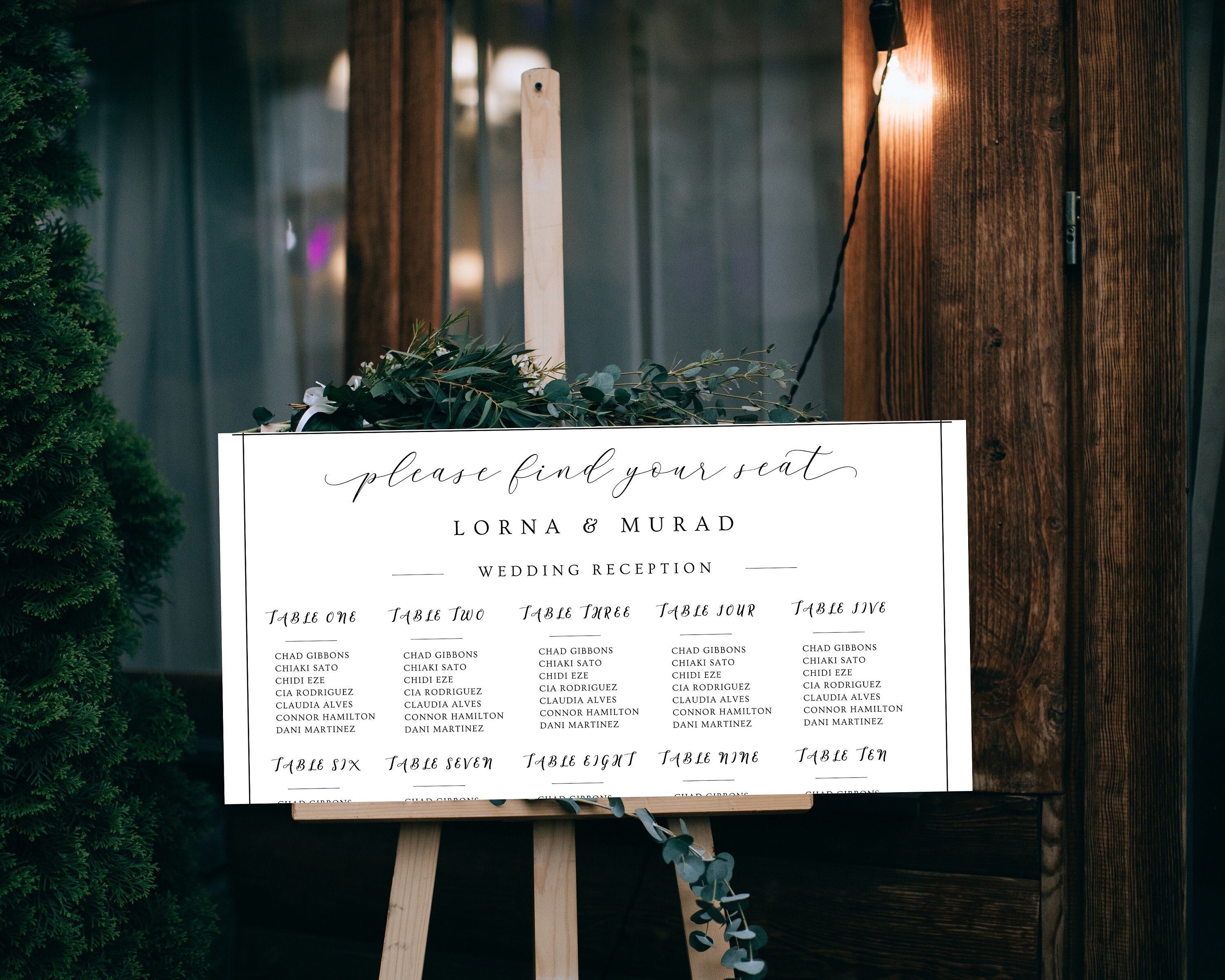 Printable find your seat wedding sign instant download printable