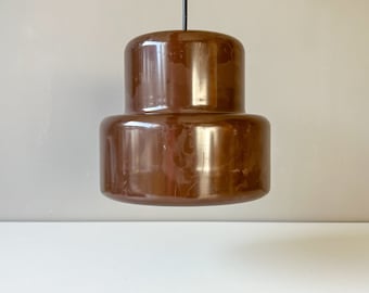 Lampada Fog & Mørup Poker Mini / Disegnata da Jo Hammerborg / 1970-1979 / Marrone brillante / Danimarca