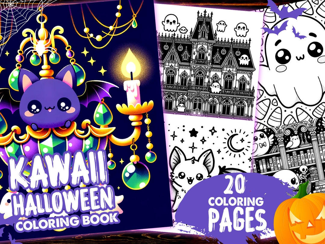 Downloadable Kawaii Halloween Drawings Print Color Now - 6fa06zq