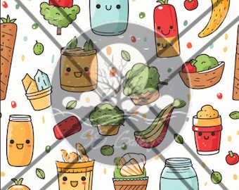 Cartoony Food Patterns and Imagery Pack [5 Images]