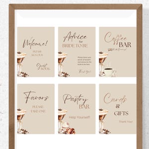 Expresso Bridal Shower Custom Sign Set, Coffee Theme Bridal Shower Custom Sign, Love is Brewing Coffee Bar Sign Bundle, Instant Download
