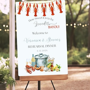 Letrero personalizado para fiesta de compromiso con mariscada, Letrero estilo Bayou "Qué dulce es ser amado" para mariscada, Letrero de bienvenida para mariscada de parejas