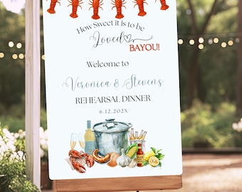 Letrero personalizado para fiesta de compromiso con mariscada, Letrero estilo Bayou "Qué dulce es ser amado" para mariscada, Letrero de bienvenida para mariscada de parejas