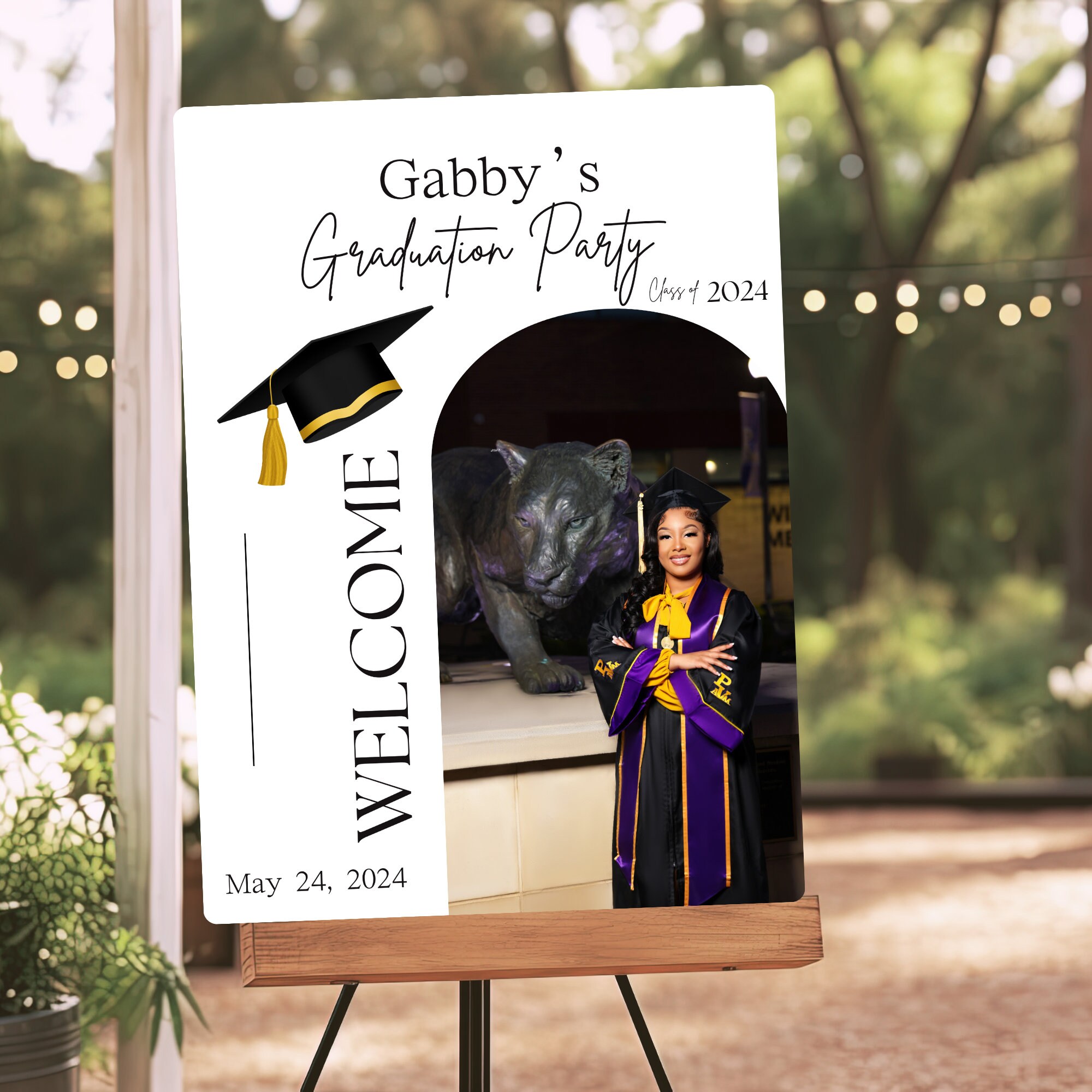 Graduation Welcome Sign, Printable Class of 2024 Photo Welcome Sign ...
