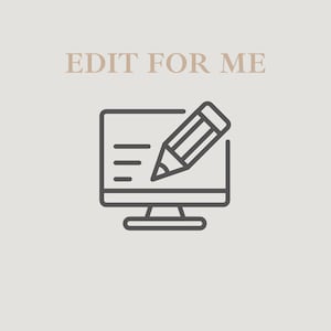 Customize for Me Option, Personalize my Invitation or Menu Template for me Add-On Service