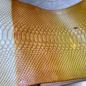 Genuine gradient python leather for artisan leathercraft projects
