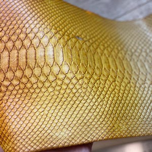 Genuine Italian gradient python leather for handmade wallets and bags
