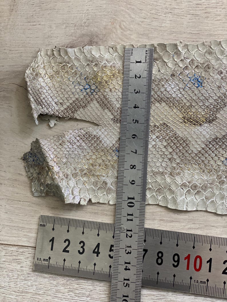 Genuine snake leather with natural scale texture for custom leather projects