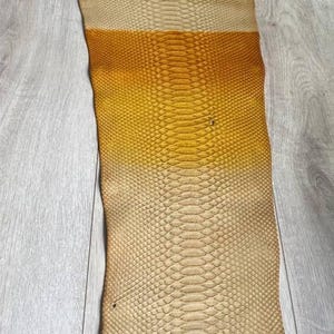 Flexible gradient python leather for bespoke leather accessories