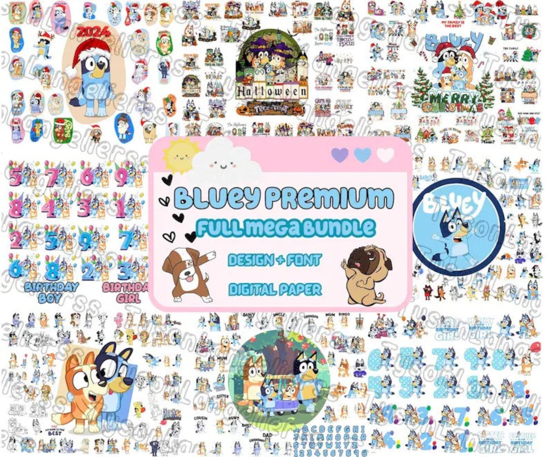 1500 BLUEY Premium Full Mega Bundle Bluey and Biingo Bluuey - Etsy