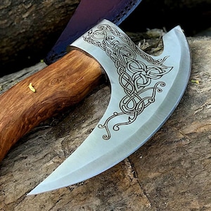 Viking Pizza Cutter Axe, The Original custom hand forged pizza Axe, Best gifts for her, Best Anniversary Gift for Him Christmas Gift Gifts