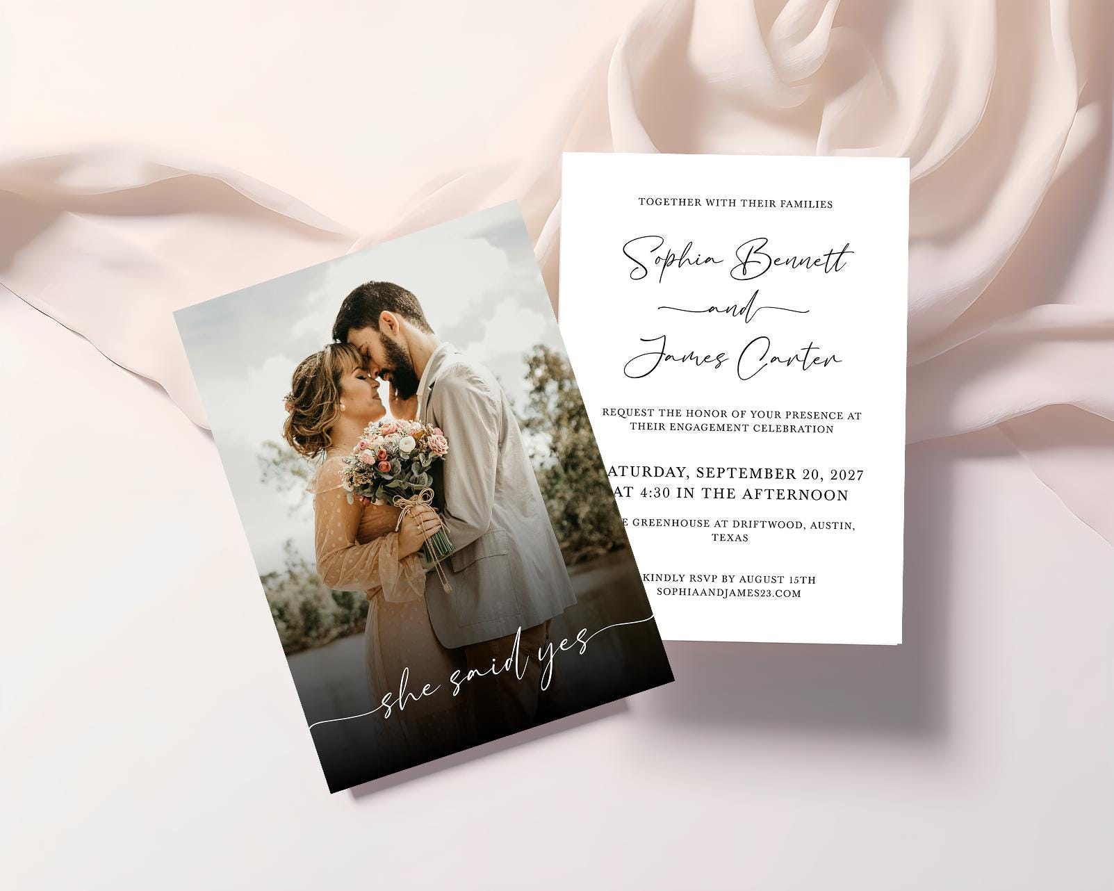 Custom Invitation with Envelopes Wedding Invitations