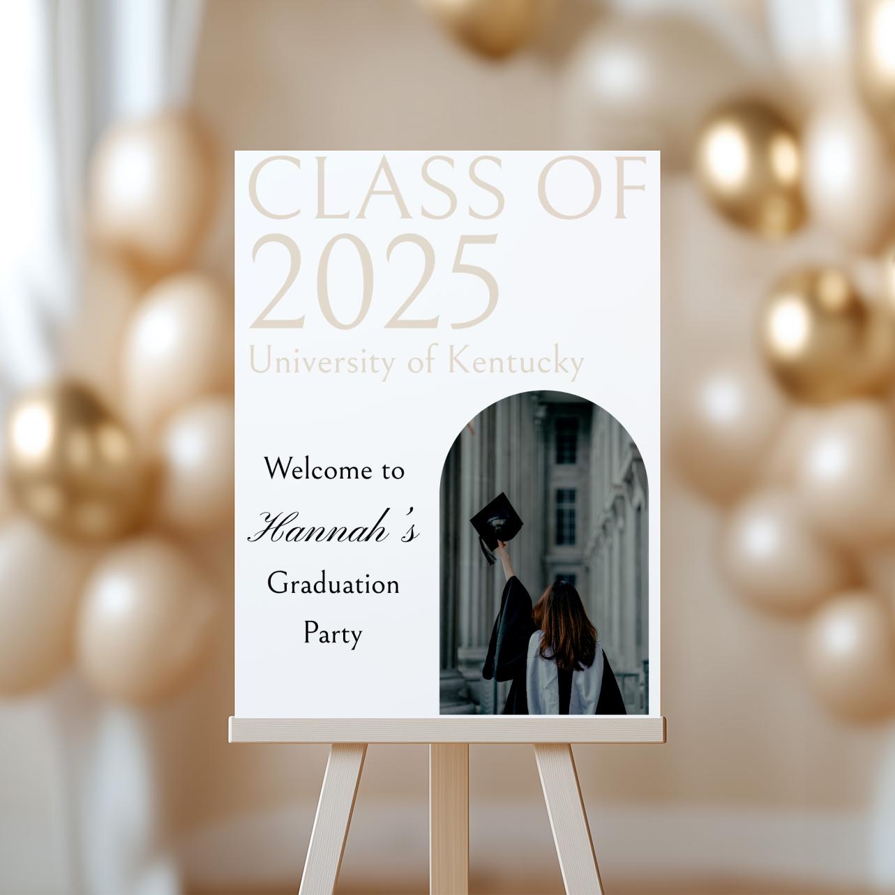 Graduation Digital Sign Personalized Graduation Welcome Sign Graduation Celebration Class of ...