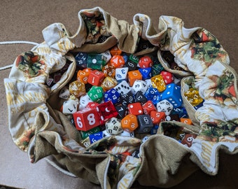 Large Dice Bag Star Wars Mandalorian theme with interior pockets