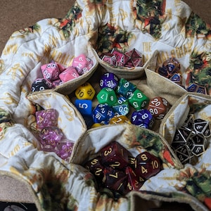 Medium Dice Bag/Travel Jewelry Bag Star Wars Mandalorian theme with interior pockets