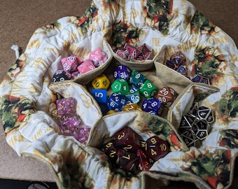 Medium Dice Bag/Travel Jewelry Bag Star Wars Mandalorian theme with interior pockets