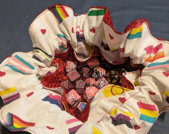 Red Sequin LGBTQ Flag Dice Bag