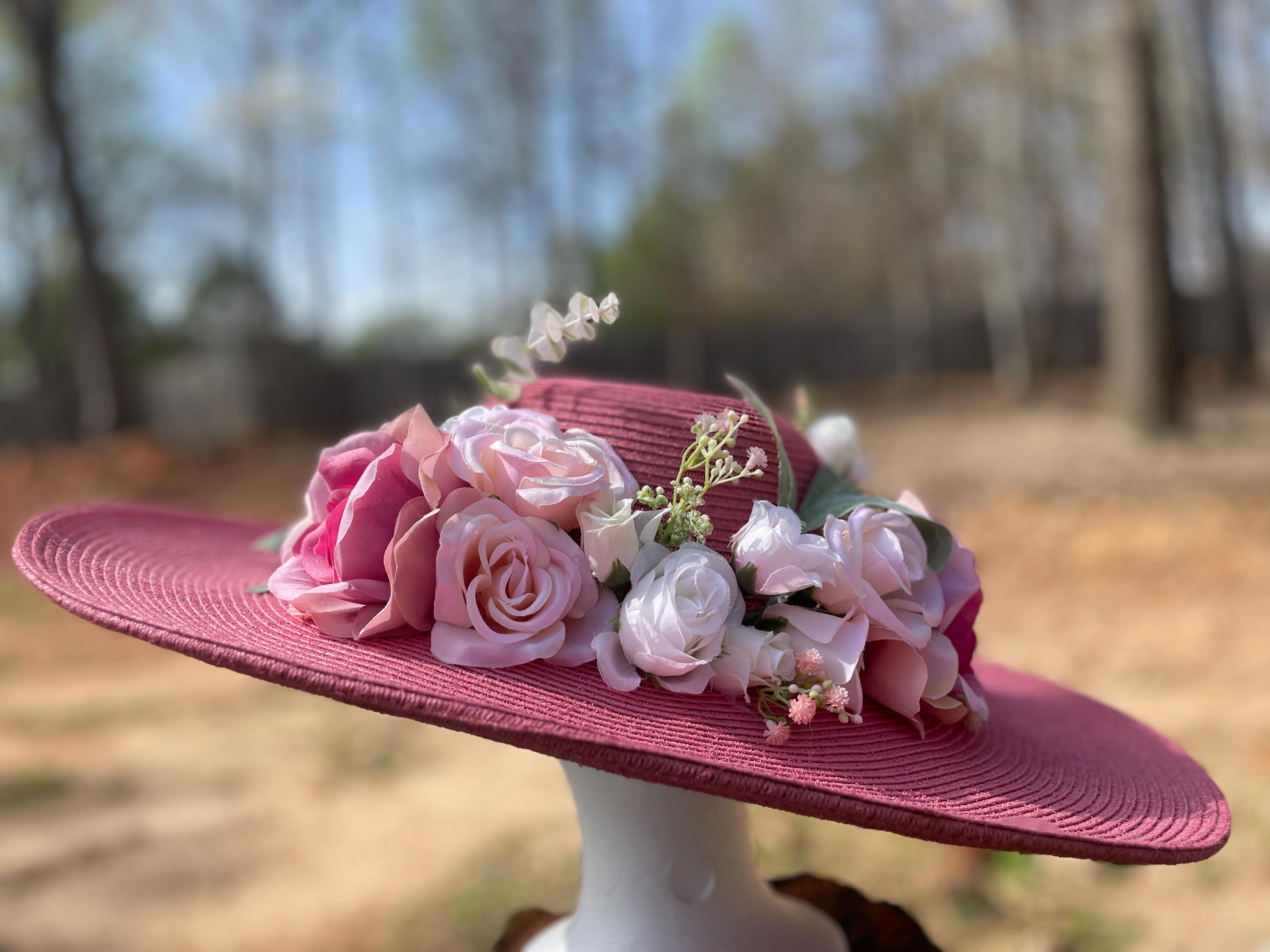 Pink Garden Party Floral Hat – Handmade Kentucky Derby Tea  display picture 1