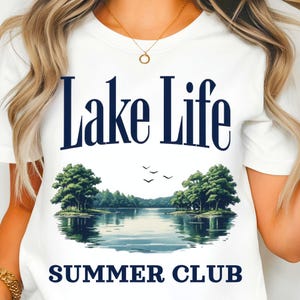 Lake Life Summer Club PNG: Retro Vacation Design (Digital Download)
