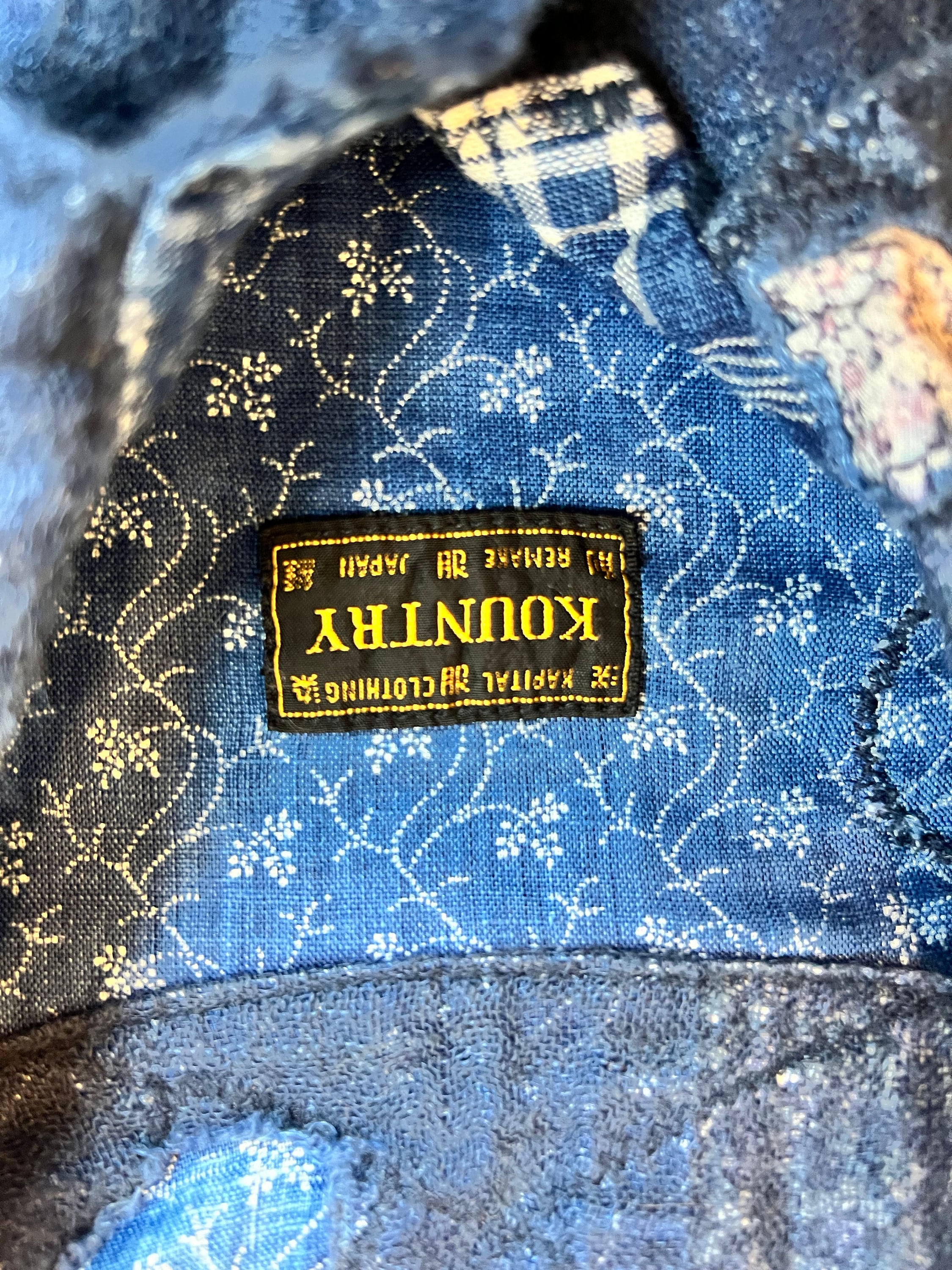 Kapital Kountry IDG Indigo Patchwork NORA-DOT Board Shirt Size 2