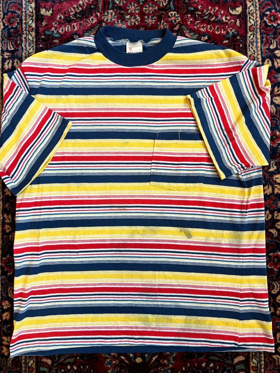 60s/70s Vintage striped surfer shirt, Mojave Hang 