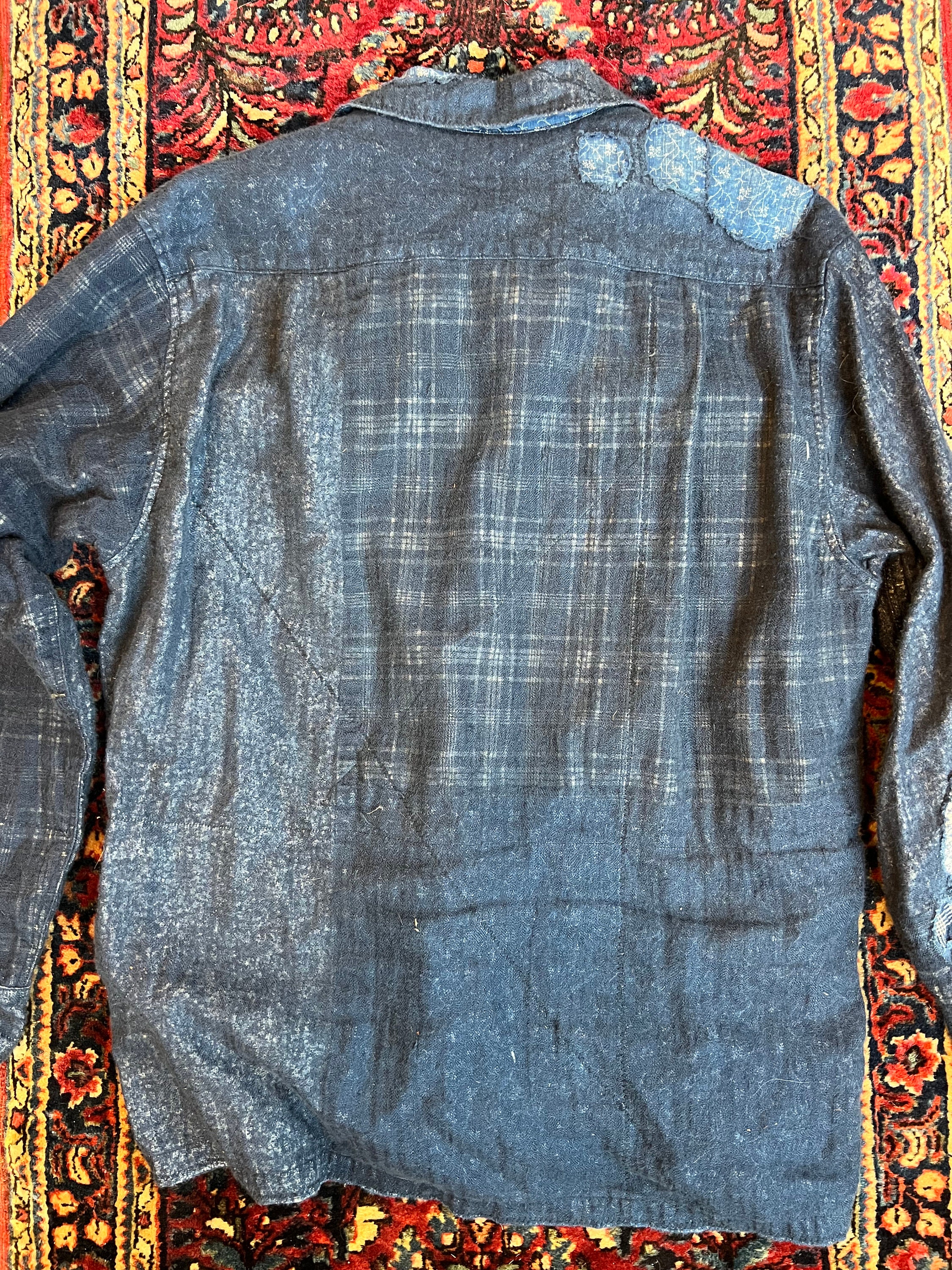 Kapital Kountry IDG Indigo Patchwork NORA-DOT Board Shirt Size 2