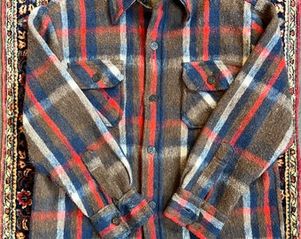 70s/80s Vintage Pendleton Wool Flannel Shirt With Elbow Patches - Etsy