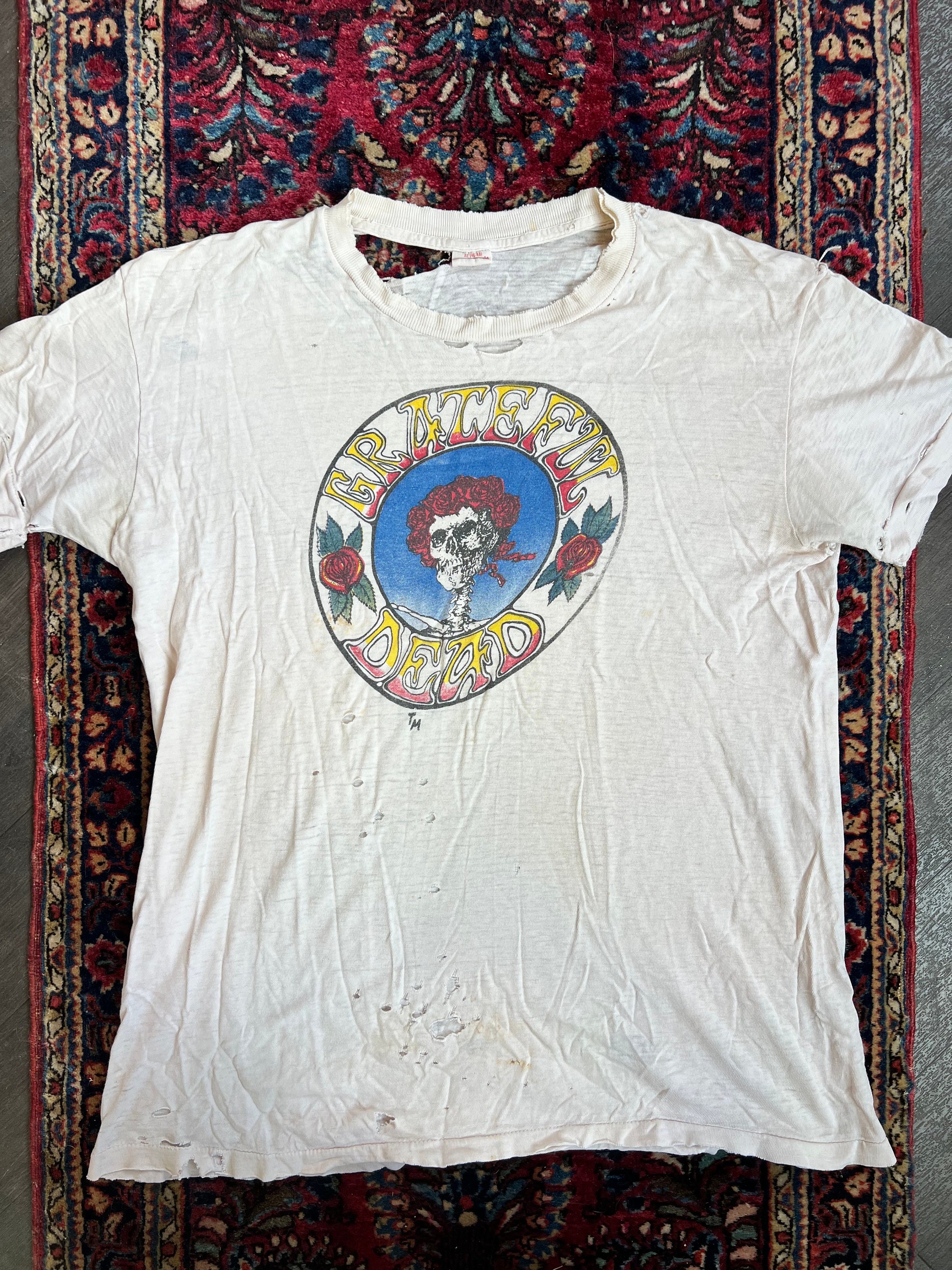 THE WHO × GRATEFUL DEAD vintage バンドT Grateful Dead Vintage Early 1970s T-shirt, Bertha, Single