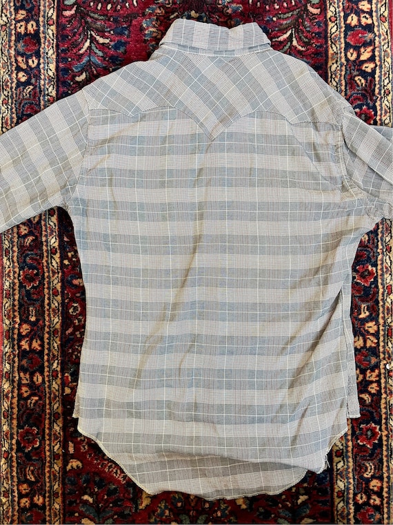 Vintage 1940s-1950s Tem-tex Western Shirt, Gabardine With Pearl